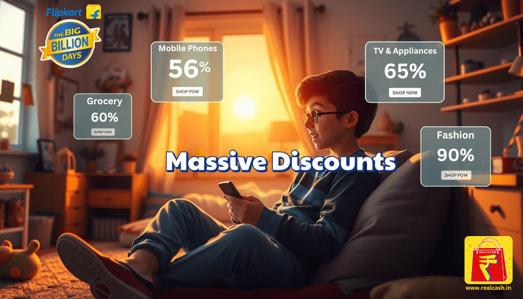 Massive Discounts on flipkart big billion days