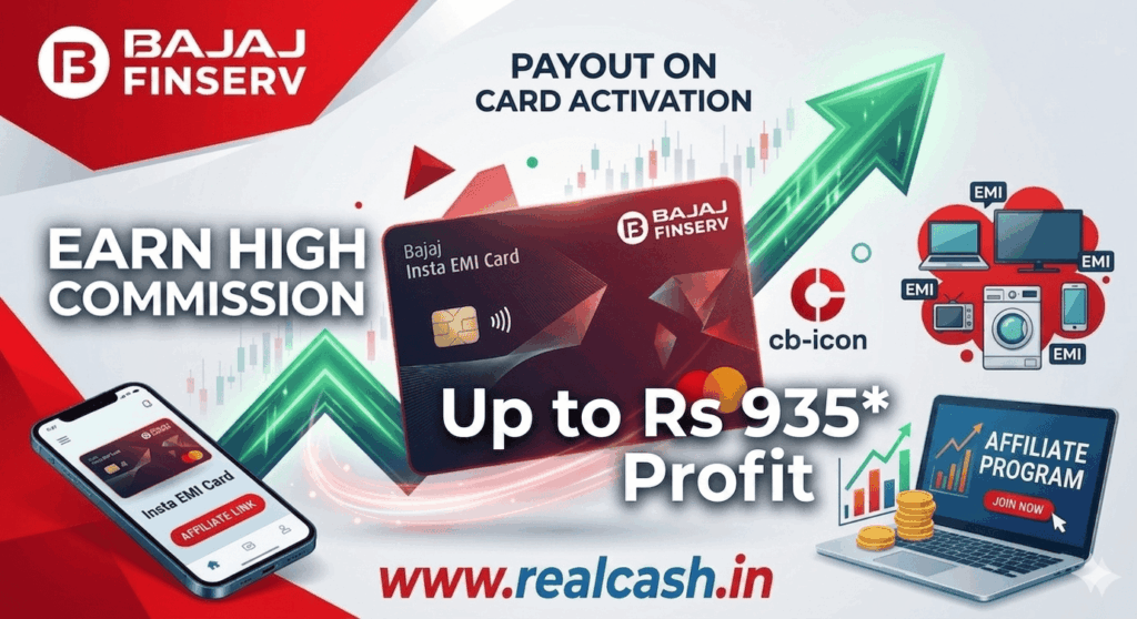 banner of bajaj finserv insta emi card affiliate program
