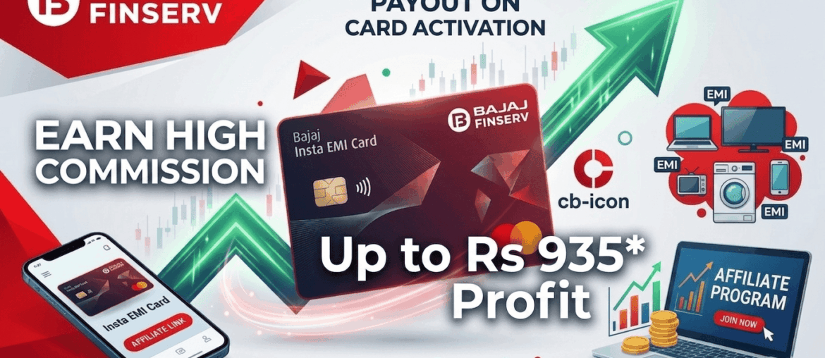 banner of bajaj finserv insta emi card affiliate program
