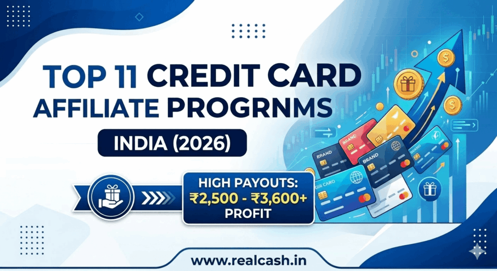 banner for top 11 credit cards affiliate program in india