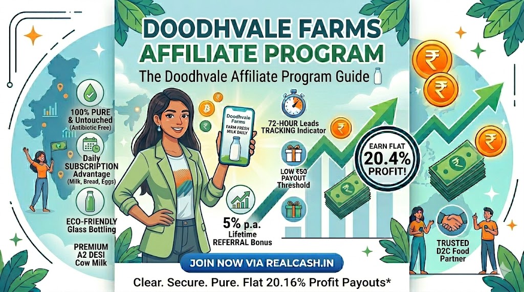 Join Doodhvale Farms Affiliate Program Banner