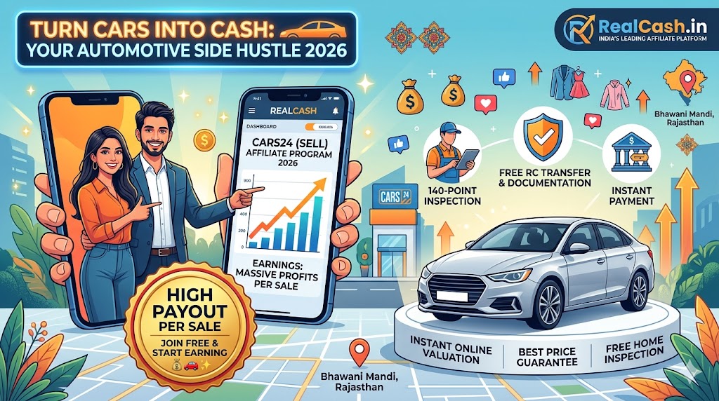 Cars24 (sell) Affiliate Program Banner