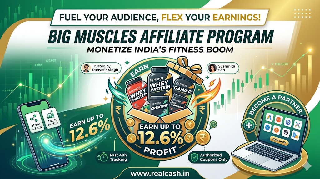 Big Muscles Affiliate Program Banner