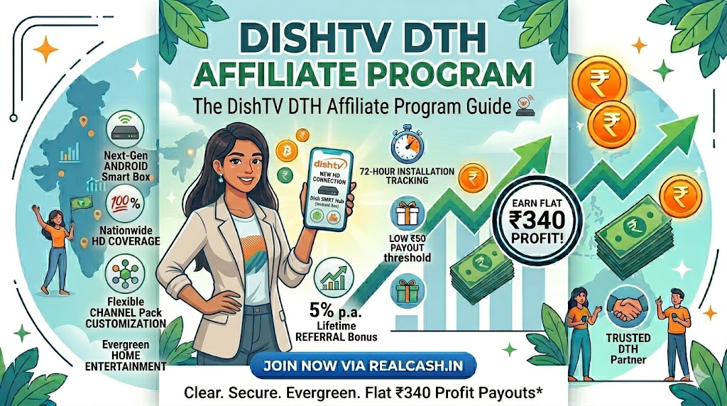 Join DishTV DTH Affiliate Program Banner